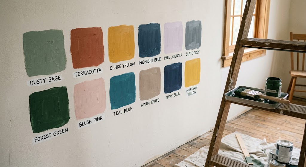 paint color samples wall