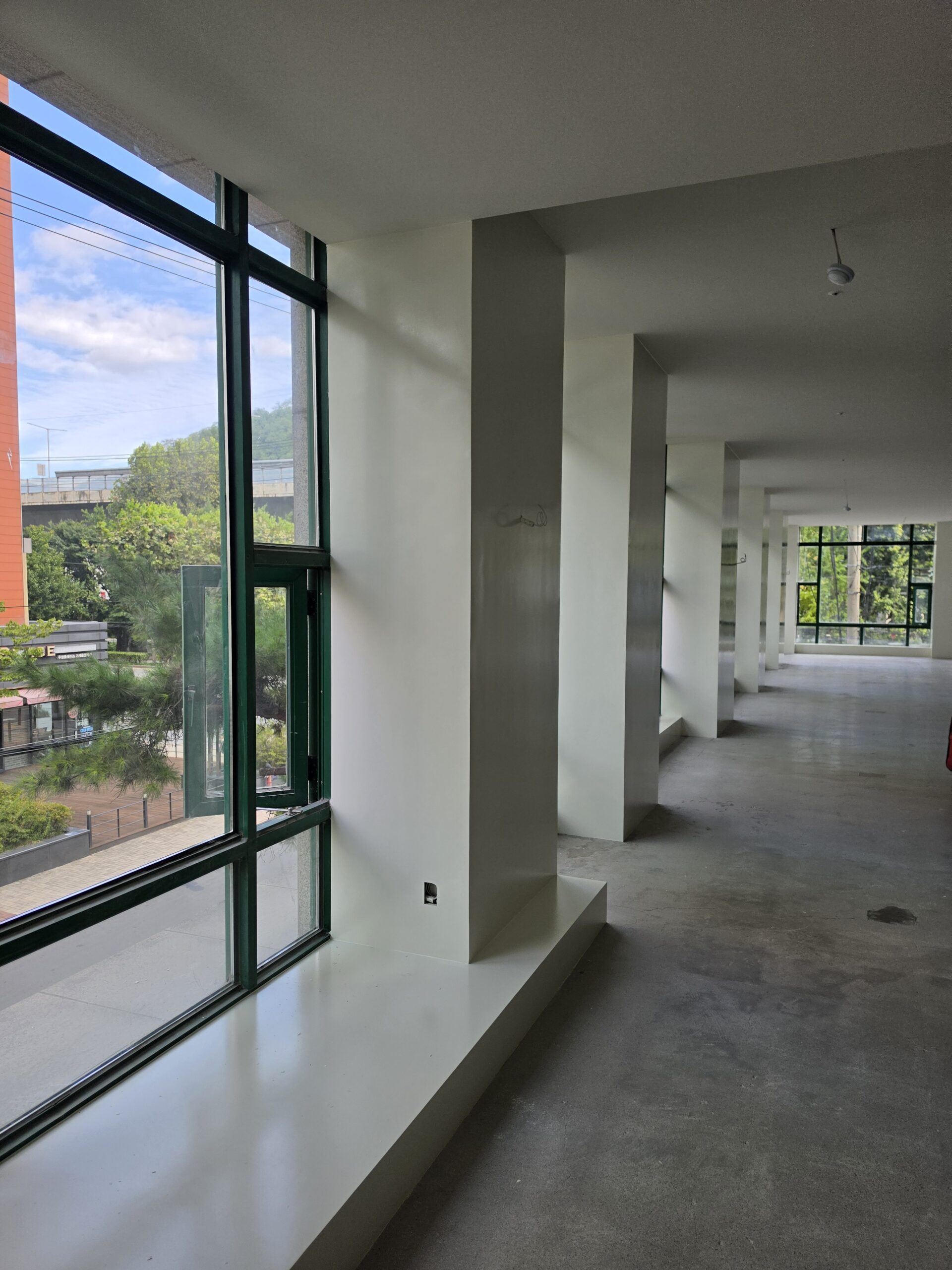 empty commercial interior windows