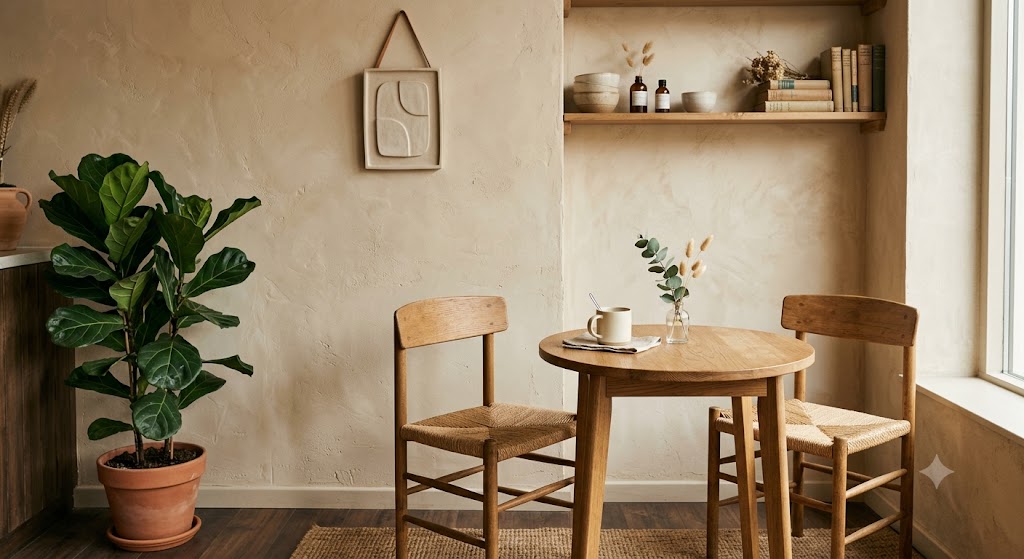 beige cafe interior wall