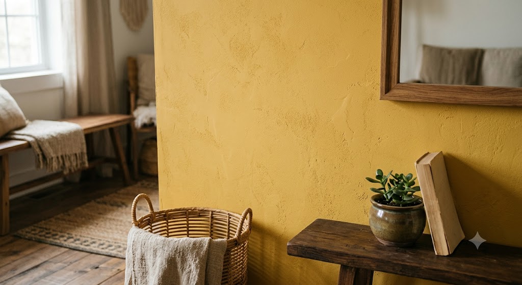 yellow interior wall texture